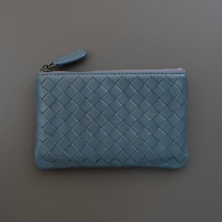 Handwoven Lambskin Key Fob & Card Wallet