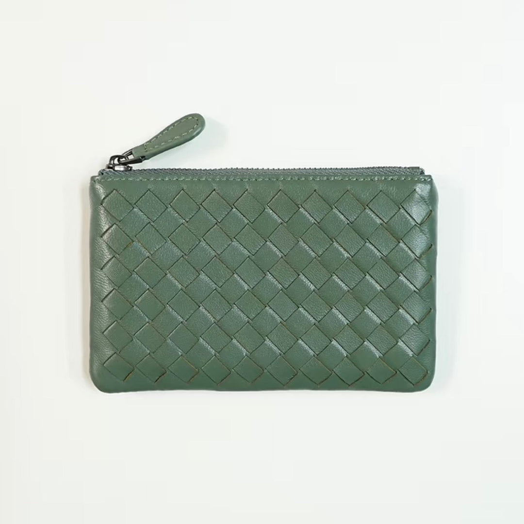Handwoven Lambskin Key Fob & Card Wallet