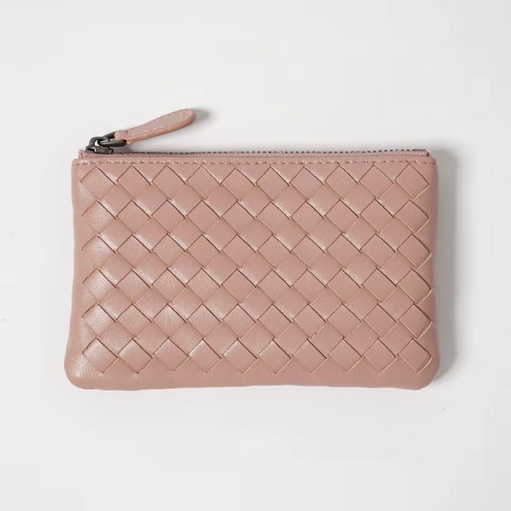 Handwoven Lambskin Key Fob & Card Wallet