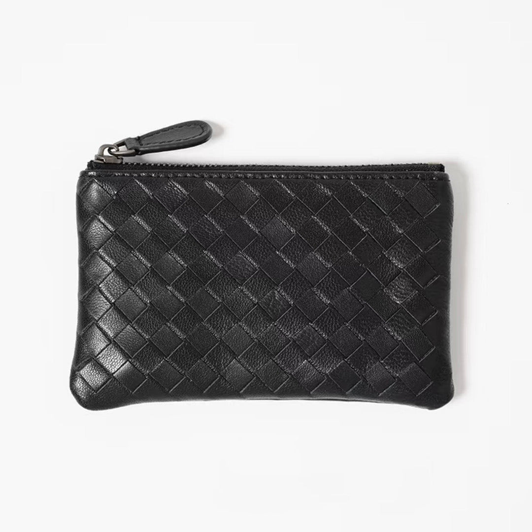 Handwoven Lambskin Key Fob & Card Wallet