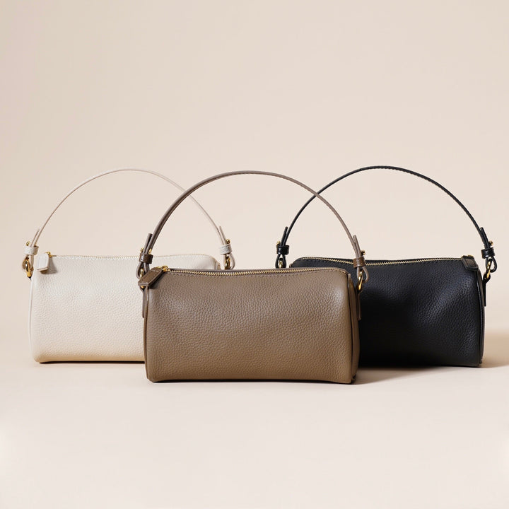 Women’s Genuine Leather Minimalist Quilted Crossbody Clutch Bag