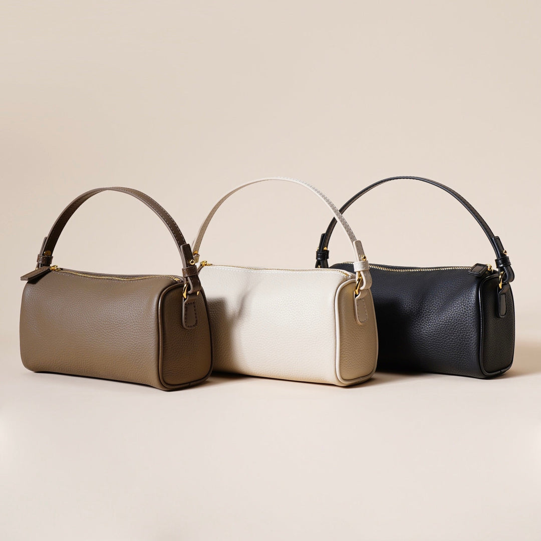 Women’s Genuine Leather Minimalist Quilted Crossbody Clutch Bag
