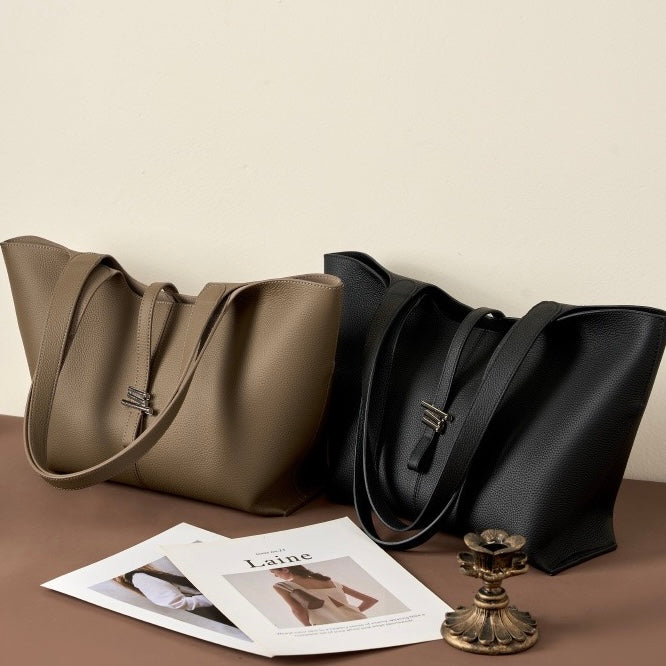 2025 New Women’s Genuine Leather Large Capacity Commuter Tote Bag