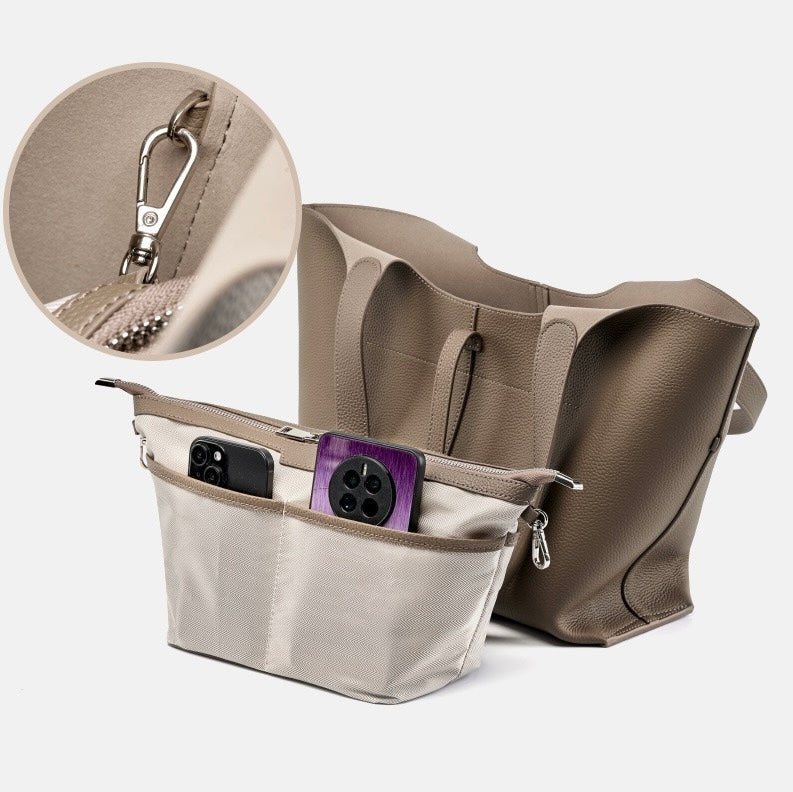 2025 New Women’s Genuine Leather Large Capacity Commuter Tote Bag