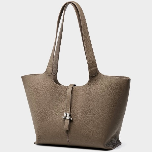 2025 New Women’s Genuine Leather Large Capacity Commuter Tote Bag