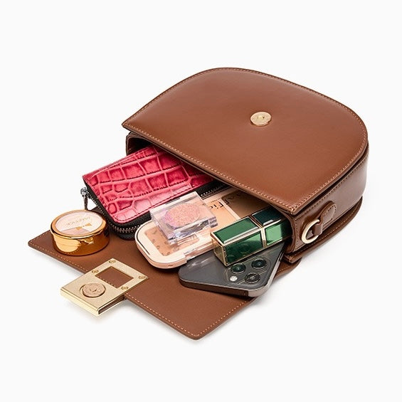 Women’s Genuine Leather Chic Saddle Crossbody Bag