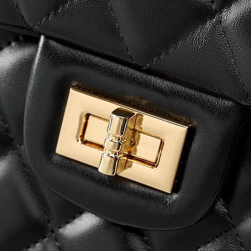 Inspired Quilted Women's Genuine Leather Shoulder Crossbody Bag
