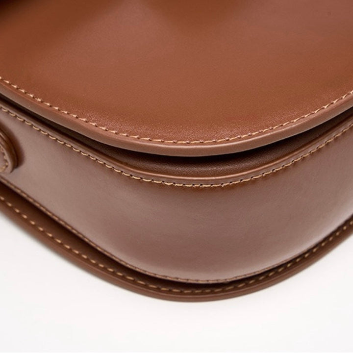 Women’s Genuine Leather Chic Saddle Crossbody Bag