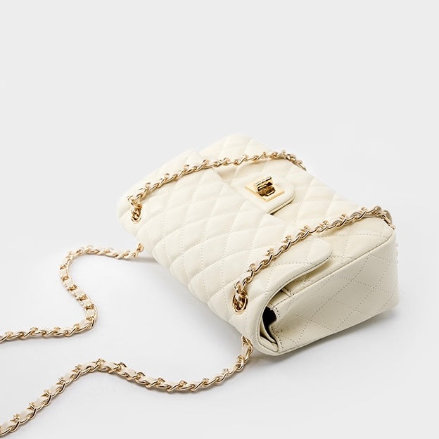 Inspired Quilted Women's Genuine Leather Shoulder Crossbody Bag