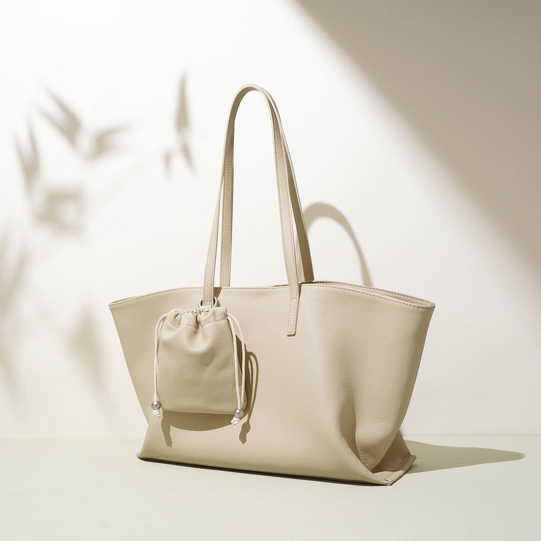 Versatile Women's Genuine Leather Parent Child Tote Bag
