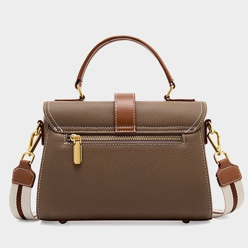 Women’s Luxe Minimalist Leather Structured Top Handle Crossbody Bag
