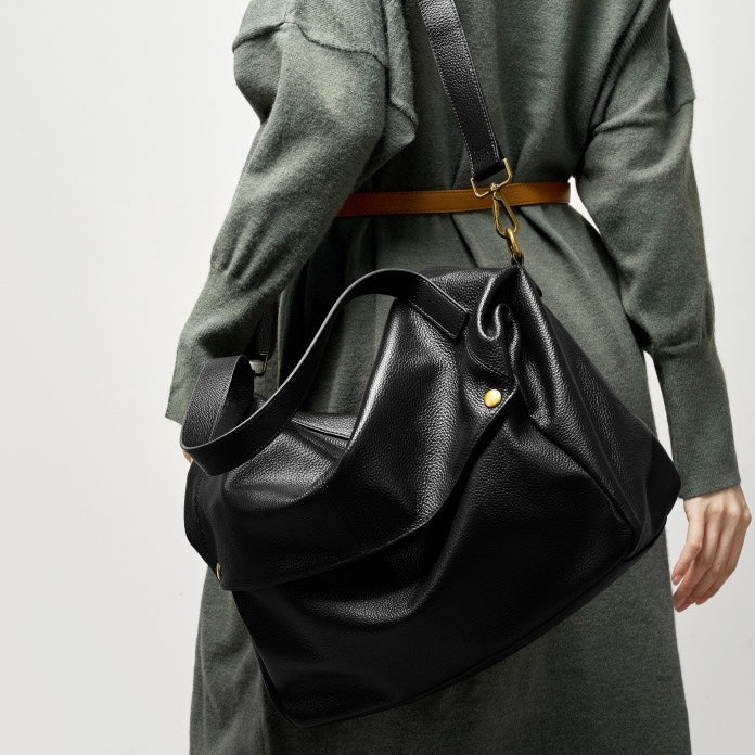 Women's Retro Genuine Leather Soft Minimalist Casual Tote Bag