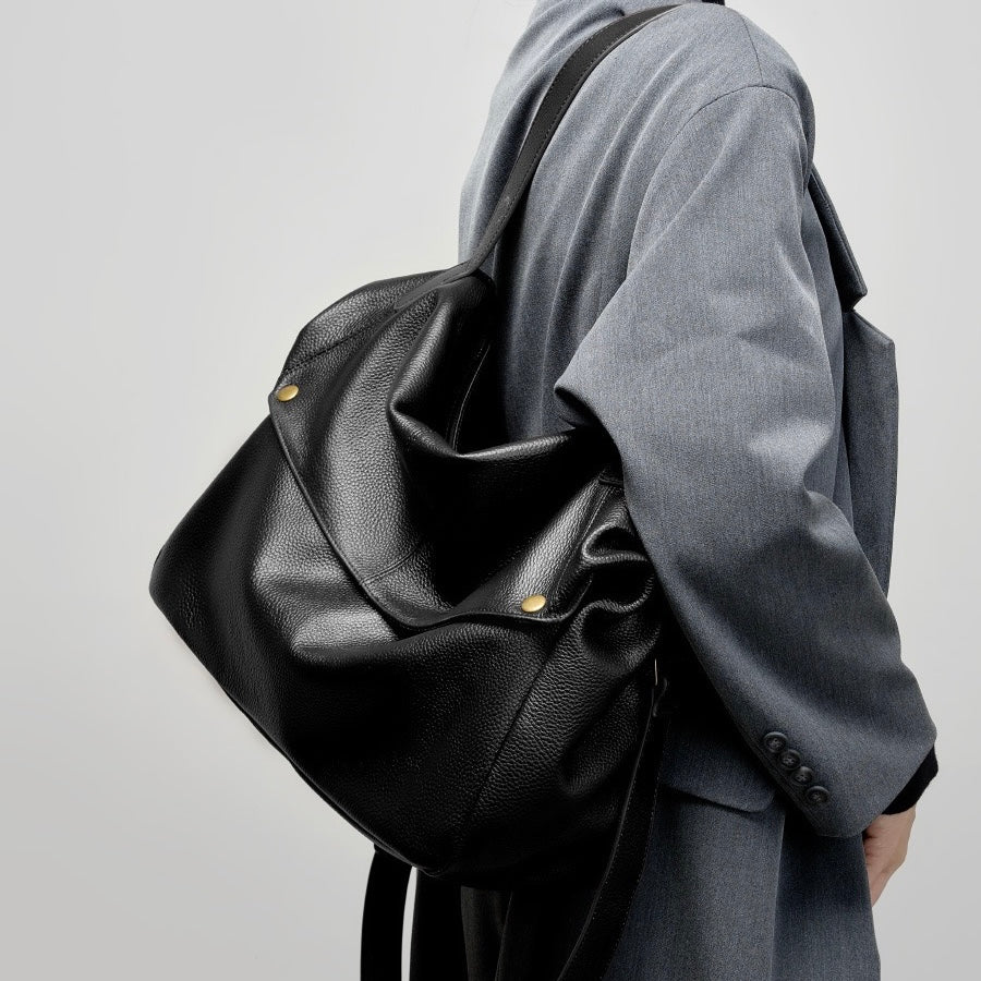 Women's Retro Genuine Leather Soft Minimalist Casual Tote Bag