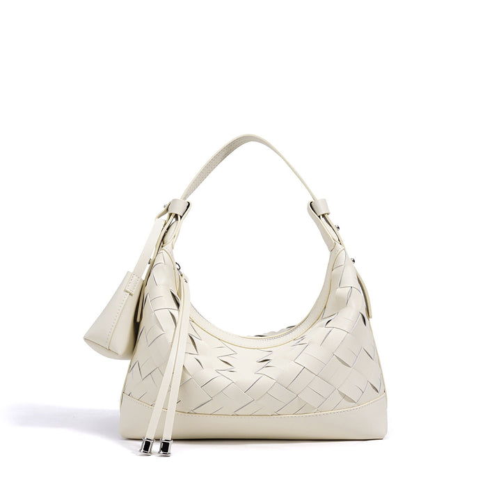 Women’s Genuine Leather Woven Dumpling Shoulder & Crossbody Bag
