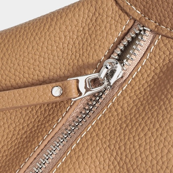 Women's Genuine Leather Minimalist Tote Dumpling Bag Shop Handbag