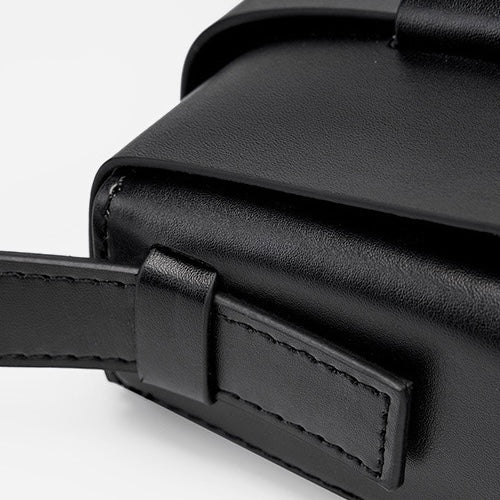 Women’s Genuine Leather Woven Box Crossbody Shoulder Bag in Minimalist Style