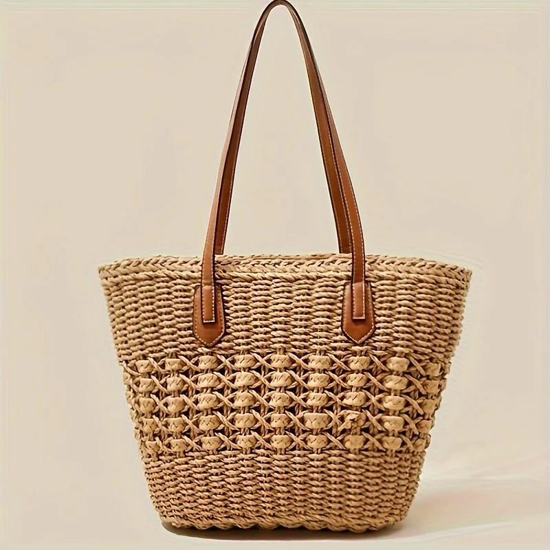 CAMILA - BOHO STRAW BEACH BAG