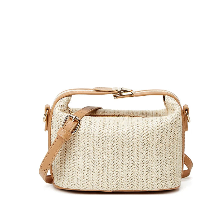 MARIELLE - WOVEN BUCKET CROSSBODY BAG