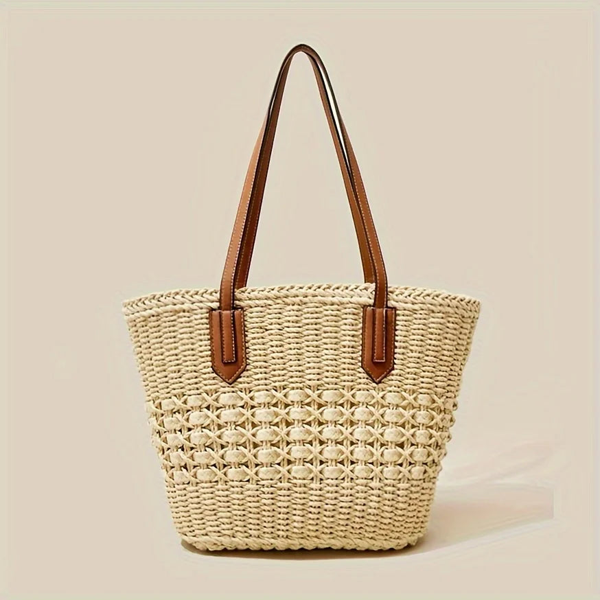 CAMILA - BOHO STRAW BEACH BAG