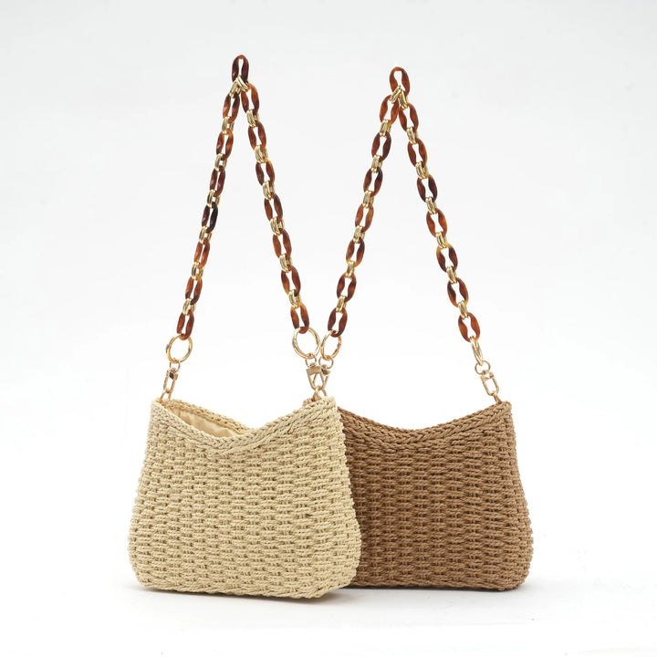 CAMILLA - RETRO STRAW SUMMER BAG