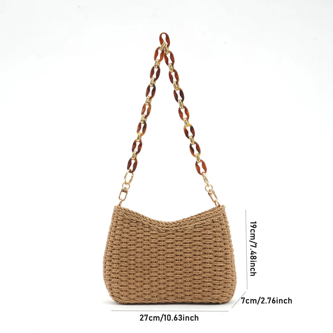 CAMILLA - RETRO STRAW SUMMER BAG