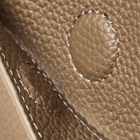 The Lychee Grain Genuine Leather Flap Crossbody Bag with Adjustable Strap